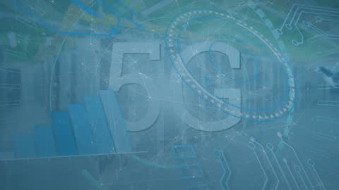 Futuristic 5G Technology and Network Connections