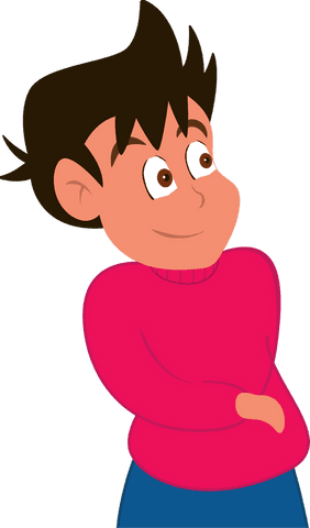 cartoon boy character standing with arms crossed on transparent background - Download Free Stock Videos Pikwizard.com