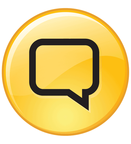 transparent chat bubble icon in yellow circular button - Download Free Stock Videos Pikwizard.com