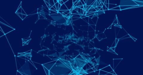 Abstract Network Connections Over Deep Blue Background - Download Free Stock Images Pikwizard.com