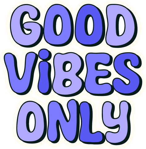 motivational good vibes only purple bubble sticker on transparent background - Download Free Stock Videos Pikwizard.com