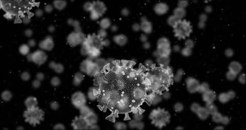 Microscopic View of Virus Cells During Pandemic