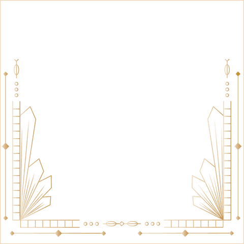 golden art deco frame on transparent background with geometric motifs - Download Free Stock Videos Pikwizard.com