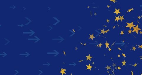 Golden Stars Scattering on Dark Blue Background - Download Free Stock Images Pikwizard.com