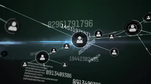 Animated Network Connections with Circulating Data Elements