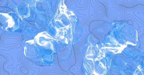 Abstract Blue Liquid Movement on Purple Background