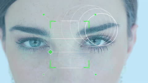 Eye Detection Technology Interface with Futuristic Elements