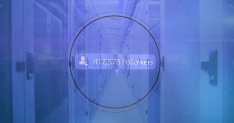 digital social media followers in data server network - Download Free Stock Images Pikwizard.com