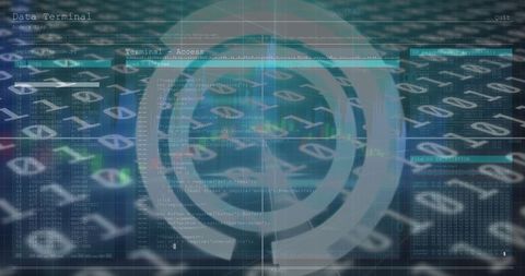 abstract digital security interface with binary code overlay - Download Free Stock Images Pikwizard.com