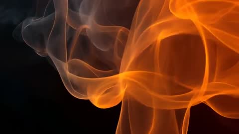 Dynamic Dance of Orange Plumes and Grey Smoke