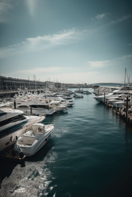 General view of port with sailing boats, sea and sky created using generative ai technology - Download Free Stock Photos Pikwizard.com