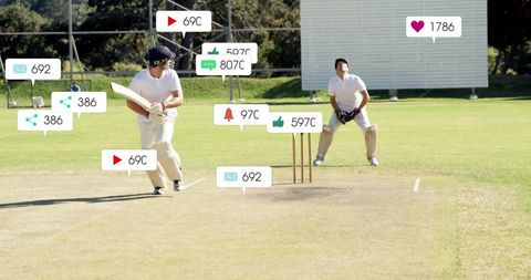 Cricket Players Engaged with Social Media Data and Analytics