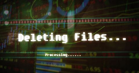 Digital File Deletion with Data Overlay - Download Free Stock Images Pikwizard.com