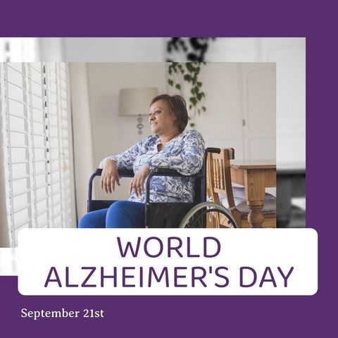 World Alzheimer's Day Awareness with Hopeful Woman in Wheelchair