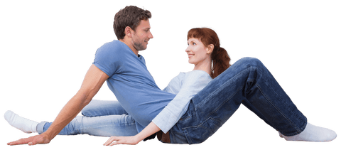 Happy Caucasian Couple Relaxing Together on Transparent Background - Download Free Stock Videos Pikwizard.com