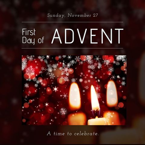 first day of advent with glowing candles and snowflakes - Download Free Stock Templates Pikwizard.com
