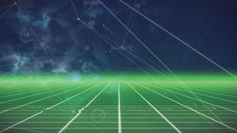 Futuristic Digital Network with Data Interference Visual