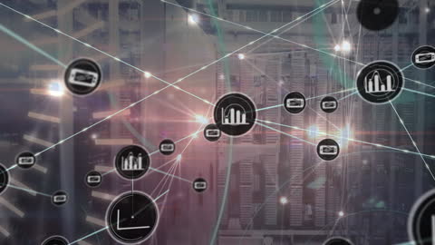 Evolving Network of Data Connections in High-Tech Server Room