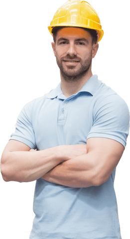 confident engineer in workwear transparent background - Download Free Stock Videos Pikwizard.com