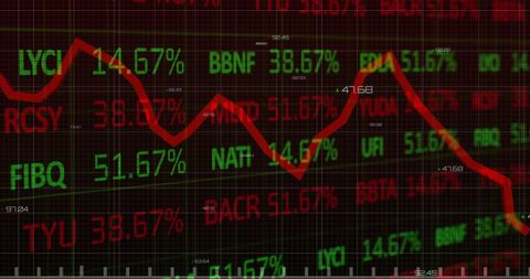 Stock Market Showing Declining Trend with Numbers and Graph - Download Free Stock Images Pikwizard.com