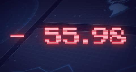 Futuristic Data Visualization with Dynamic Numbers