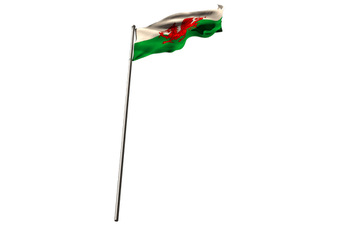 transparent welsh flag waving on metal flagpole isolated - Download Free Stock Videos Pikwizard.com