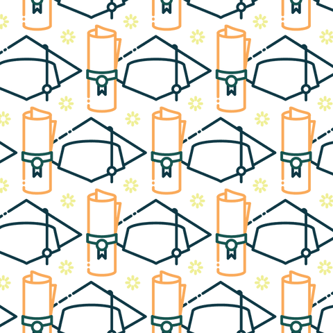 colorful mang two ways on mortarboard transparent pattern design - Download Free Stock Videos Pikwizard.com