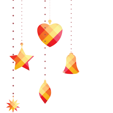 colorful hanging decorations on transparent background for christmas - Download Free Stock Videos Pikwizard.com