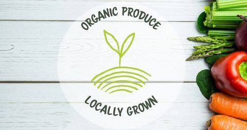 Organic Produce and Earth Day Celebration with Fresh Vegetables Layout