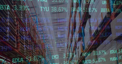 Warehouse Logistics Data Processing Overlay - Download Free Stock Images Pikwizard.com