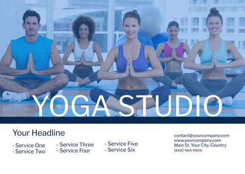 Diverse Group Engaging in Yoga Class for Serenity and Wellness - Download Free Stock Templates Pikwizard.com
