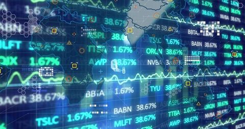 Global financial trading interface with dynamic stock data