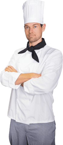 Confident Male Chef in White Uniform on Transparent Background - Download Free Stock Videos Pikwizard.com