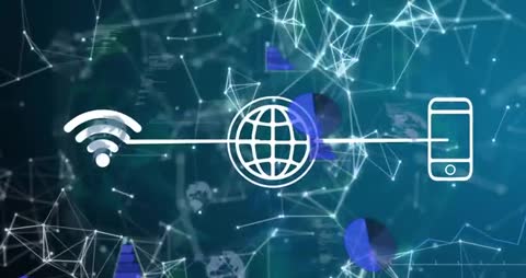 Digital Network Technology Connecting World and Devices