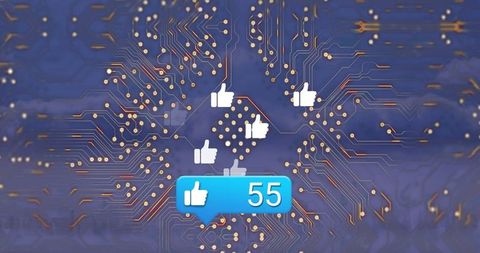 Social Media Networking Over a Digital Circuitry Background - Download Free Stock Images Pikwizard.com