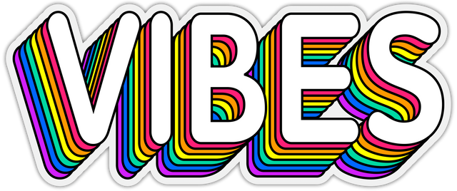 Transparent Retro Rainbow Vibes Text with Vintage Style - Download Free Stock Videos Pikwizard.com