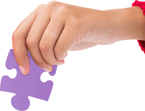 transparent hand holding purple jigsaw puzzle piece - Download Free Stock Videos Pikwizard.com