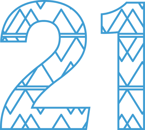 Stylish Blue 21 with Pattern on Transparent Background - Download Free Stock Videos Pikwizard.com