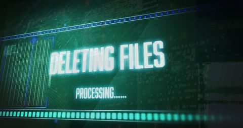 Digital File Deletion in Progress with Computer Data Visualization - Download Free Stock Images Pikwizard.com
