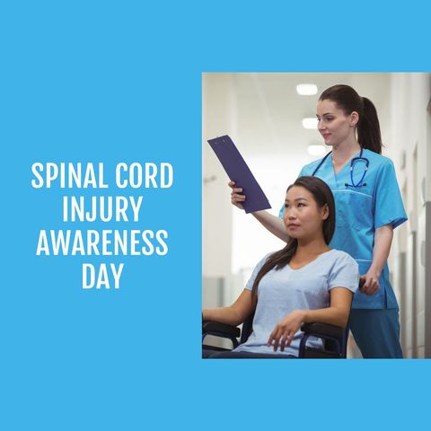 spinal cord injury awareness day with nurse aiding wheelchair user - Download Free Stock Templates Pikwizard.com