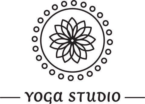 Elegant Flower Emblem for Yoga Studio Transparent Background
