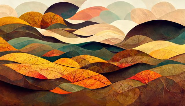 Image of landscape with colorful mountains and sky. Abstract background, landscape, colour and pattern concept.