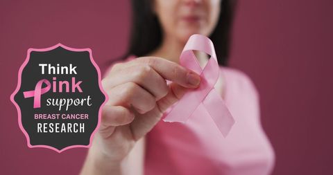 Breast Cancer Awareness Banner with Pink Ribbon - Download Free Stock Images Pikwizard.com