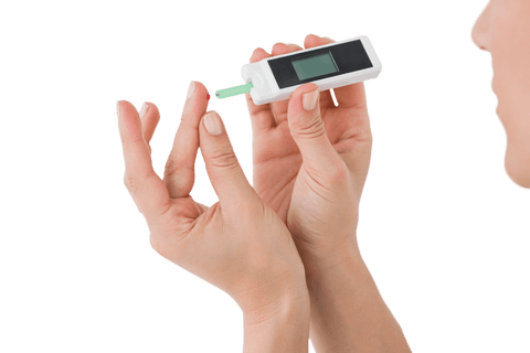Person Monitoring Blood sugar with Transparent Glucose Device - Download Free Stock Videos Pikwizard.com