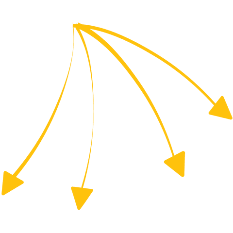 Four Yellow Arrows Indicating Directions on Transparent Background - Download Free Stock Videos Pikwizard.com