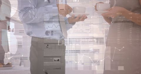 Financial Data Overlay in Professional Meeting Setting