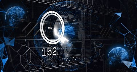Digital Network Loading Animation with Globe Graphics - Download Free Stock Images Pikwizard.com