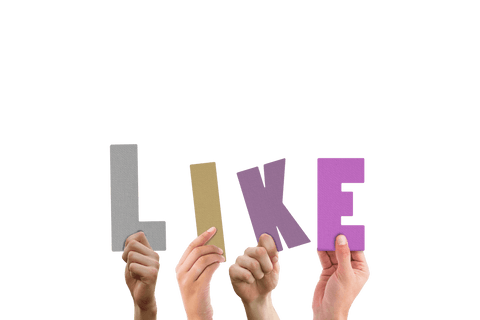 hands holding colorful like sign against transparent background - Download Free Stock Videos Pikwizard.com