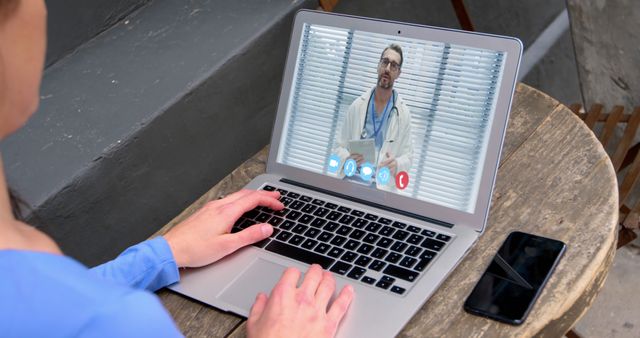 Patient Consulting Doctor Online Via Video Conference - Download Free Stock Images Pikwizard.com