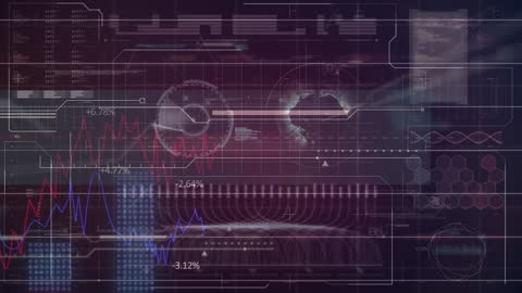 Global Finance Data Processing Animation